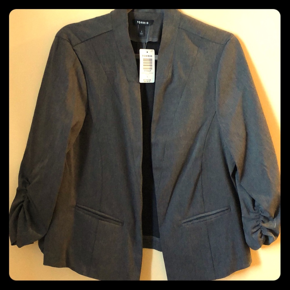 Torrid Deluxe Grey Stretch Blazer